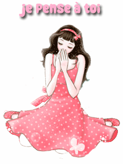 Gif animé je pense à toi femme
